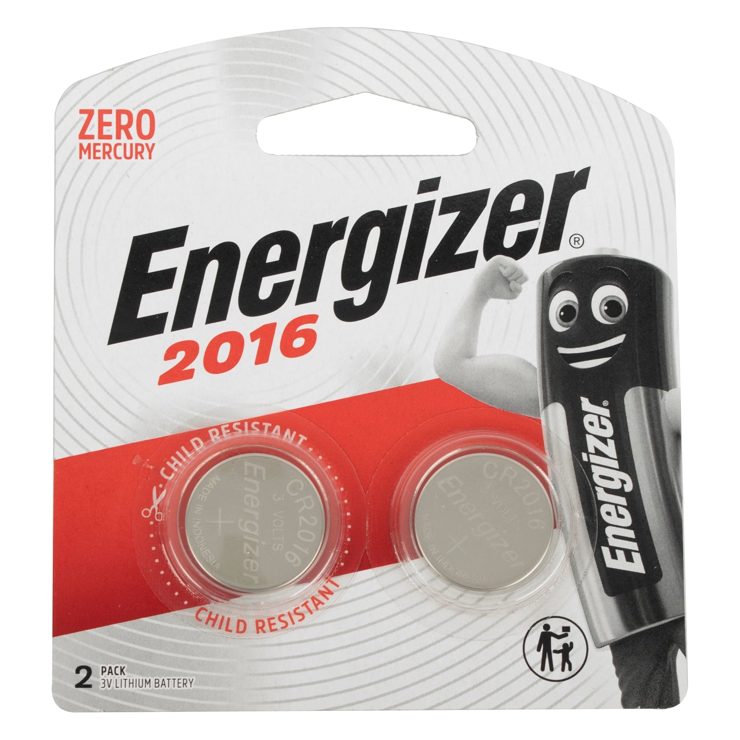 Energizer Cr2016 Bp2 3 V Lithium Coin Battery (2 Pack) (Moq 12)