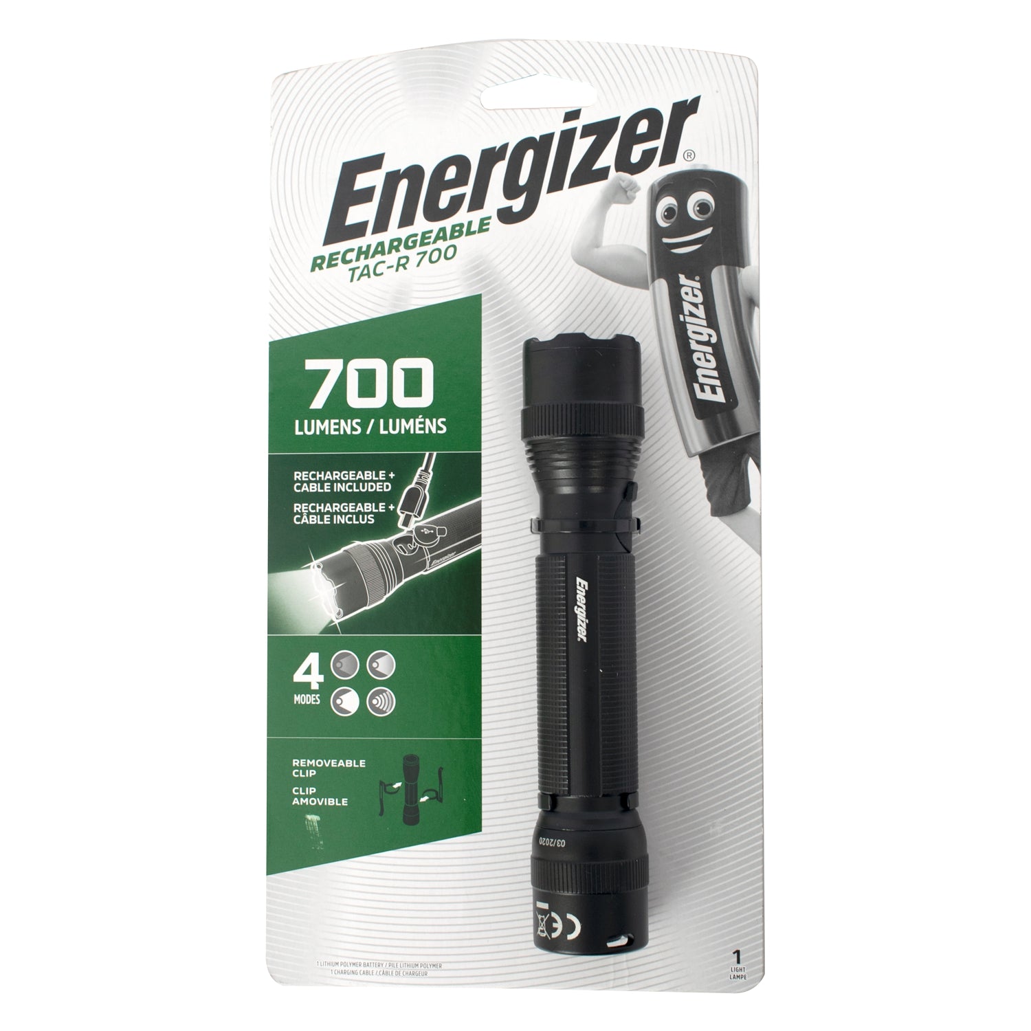 Energizer Tacticle Recharge Torch 700 Lumens