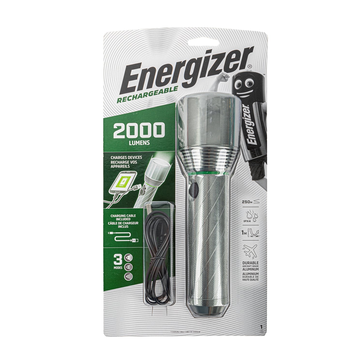 Energizer Rechargeable Metal Light 2000 Lum