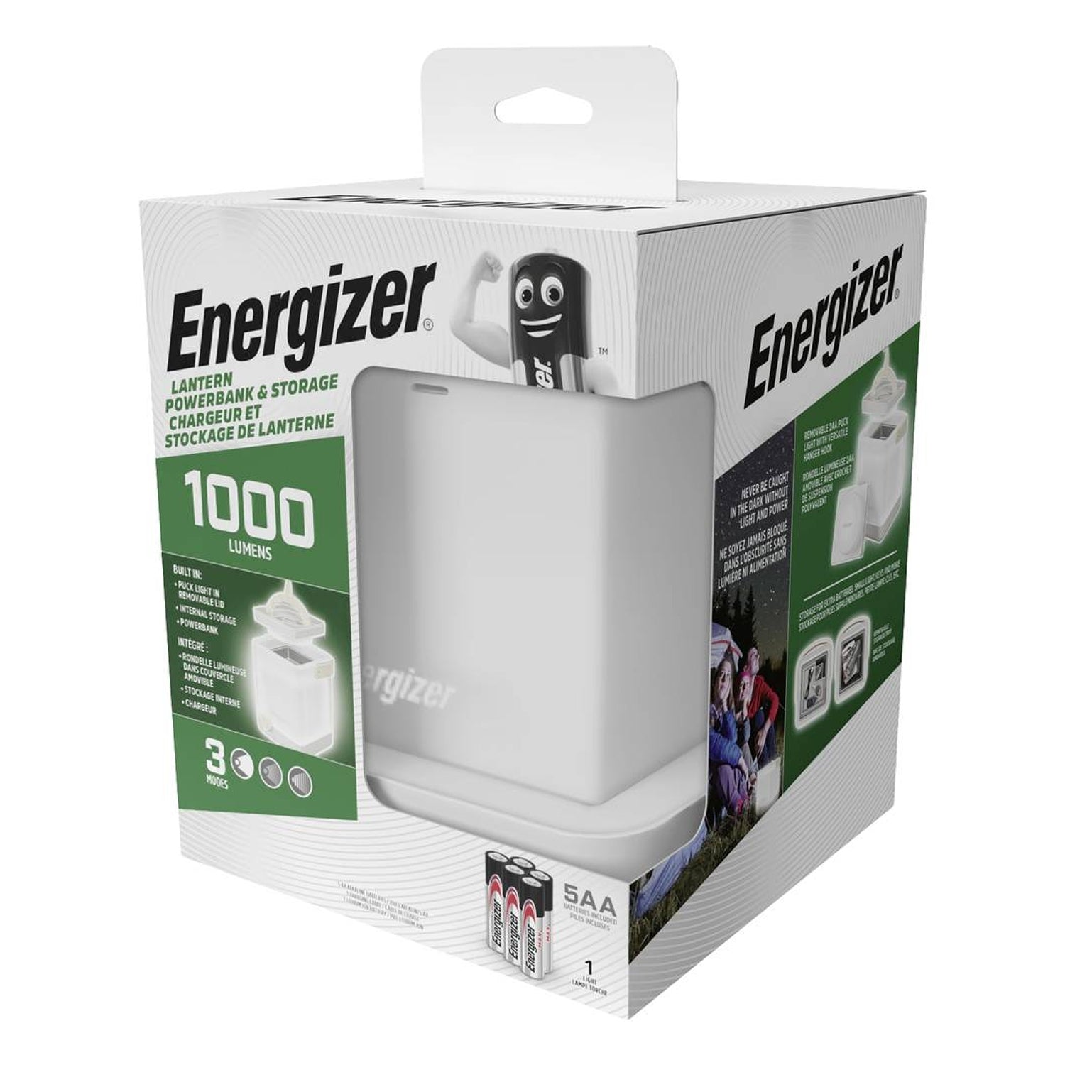 Energizer Cube Recharge Lantern With Storage And Charge Function