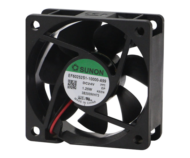 24 Vdc Axial Fan 60sqx25mm Slv 23.5 Cfm Lead Ef60252 S1 10000 A99