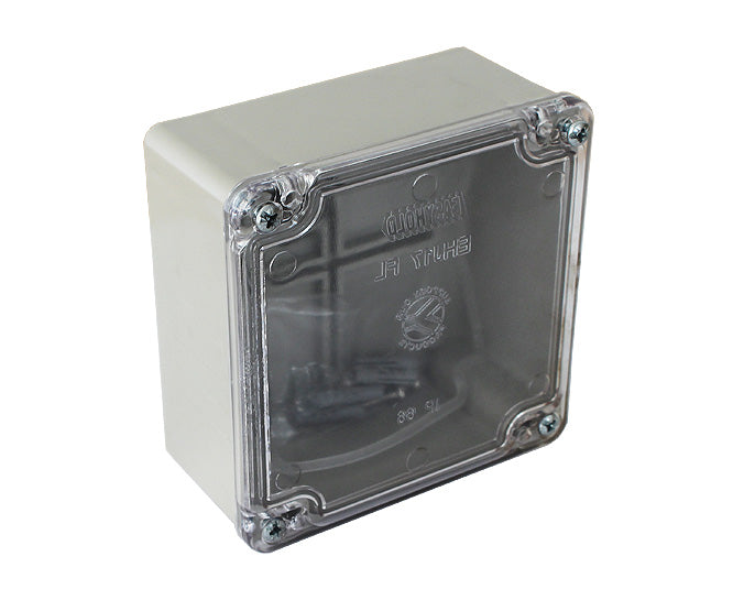 Enclosure Pvc Fixed Clear Lid 120x120x58 Mm Ip66 Eh J17 Flc