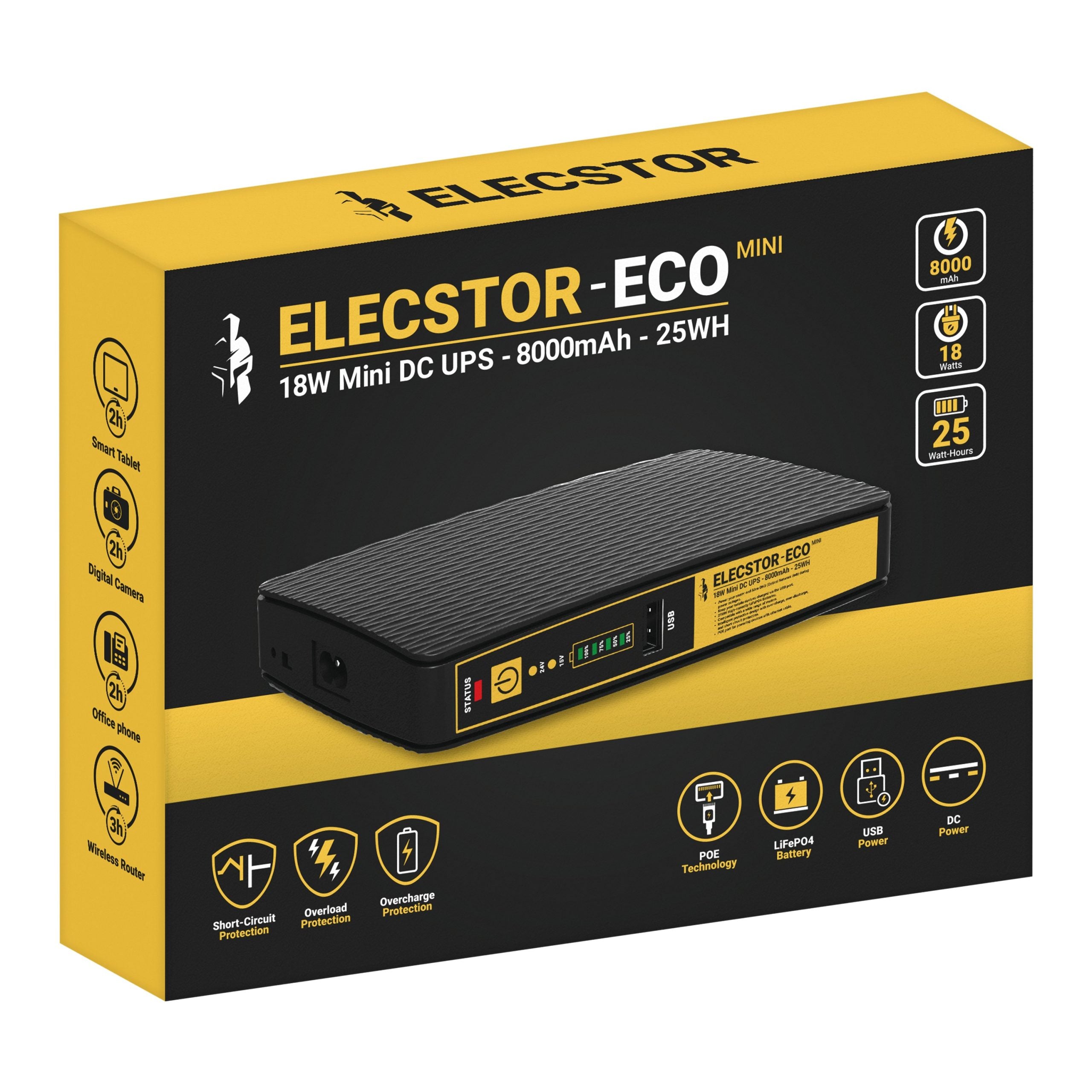 Elecstor - ELE-ECO Mini - 18W - 8000mAh - 25Wh - 3000 x 3000 - Packshot