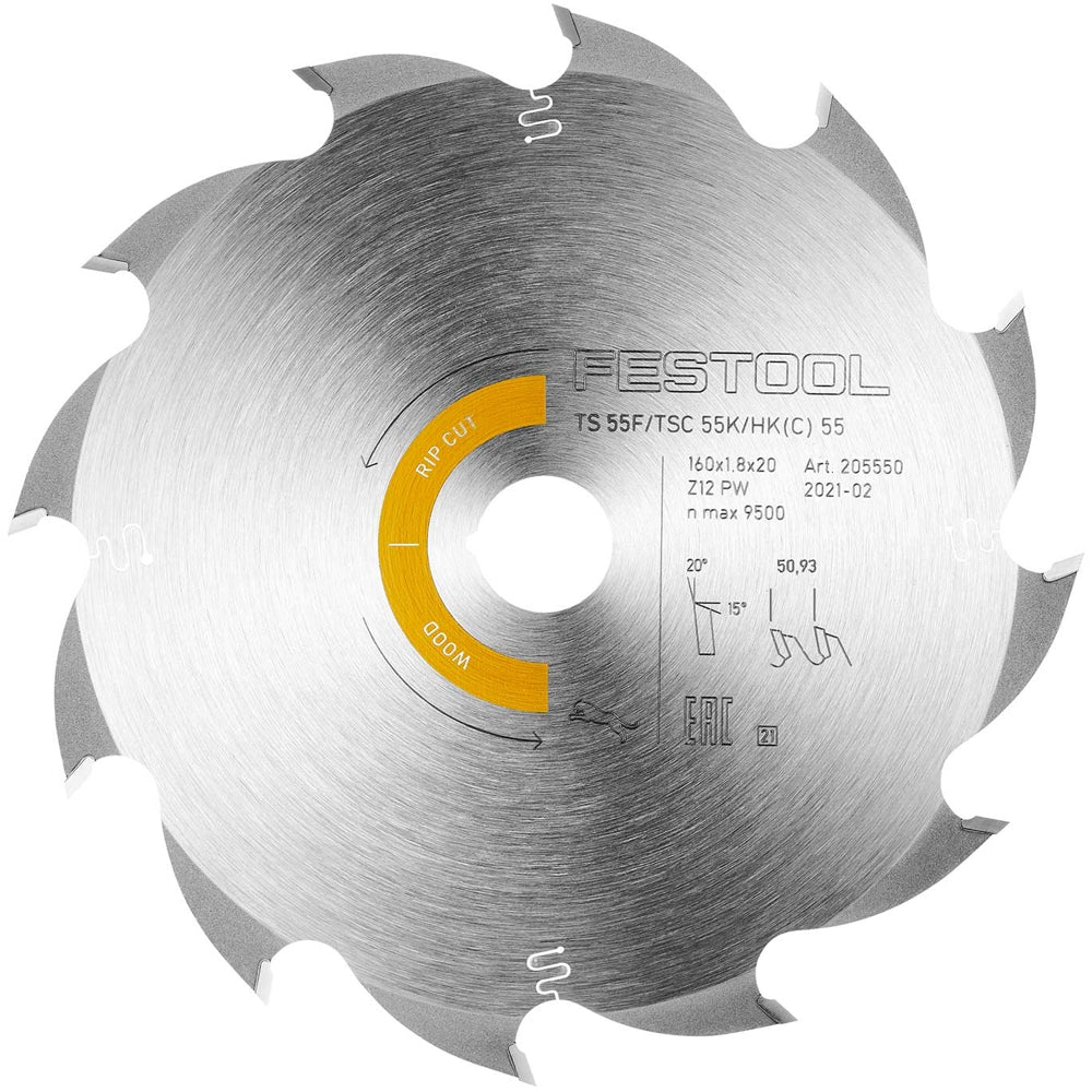 Saw Blade Wood Rip Cut Hw160 X1,8 X20 Pw12