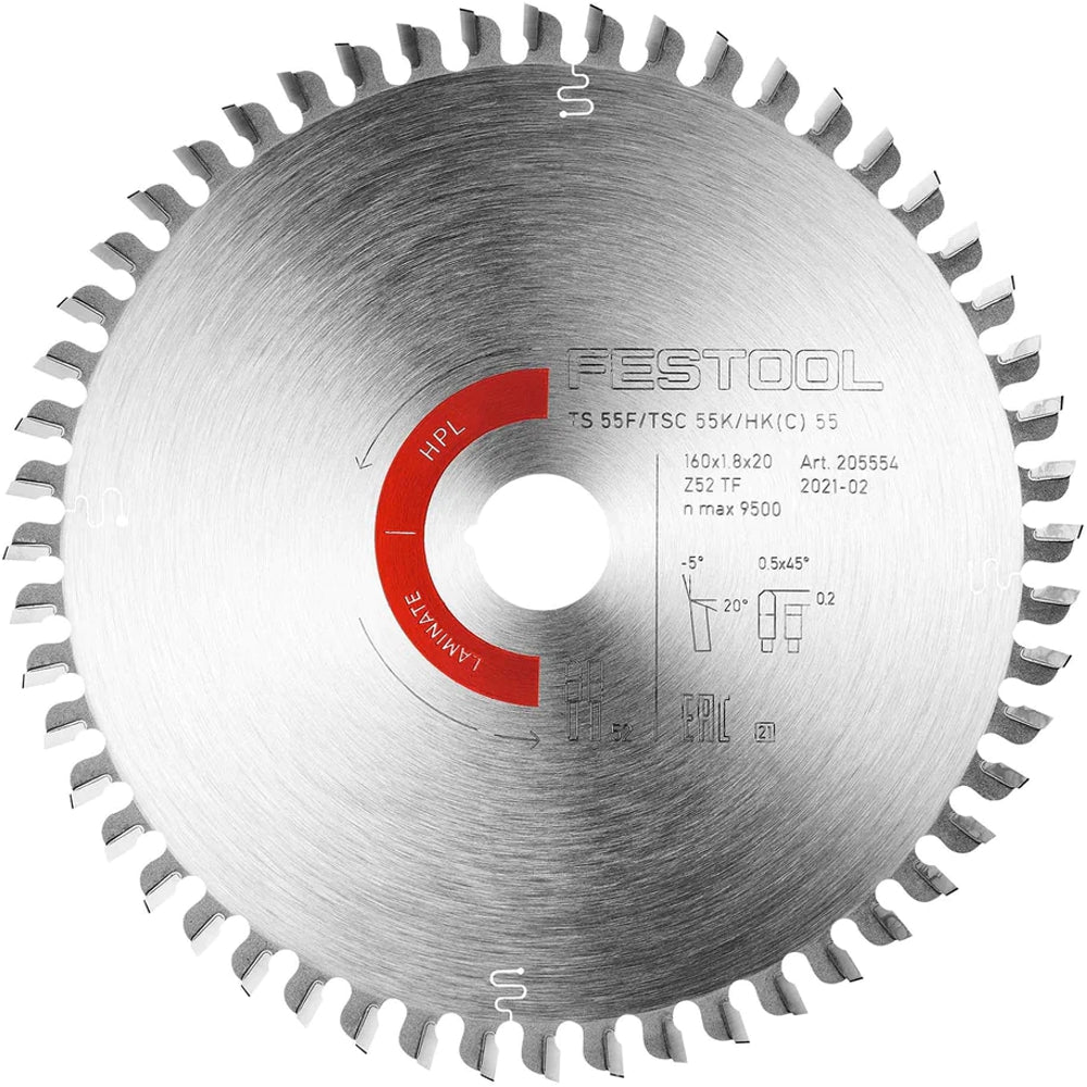 Saw Blade Laminate Hw160 X1.8 X20 Tf52