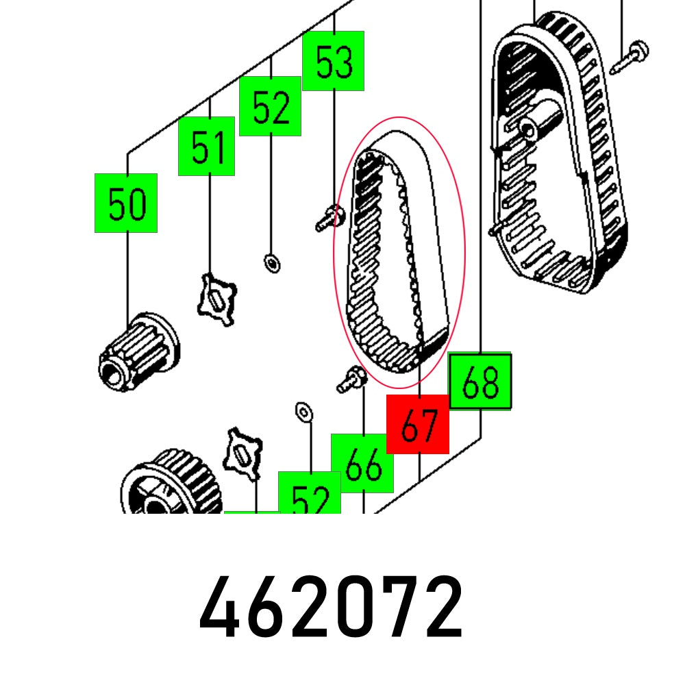 Toothed Belt T 5,0 5 Mrx19