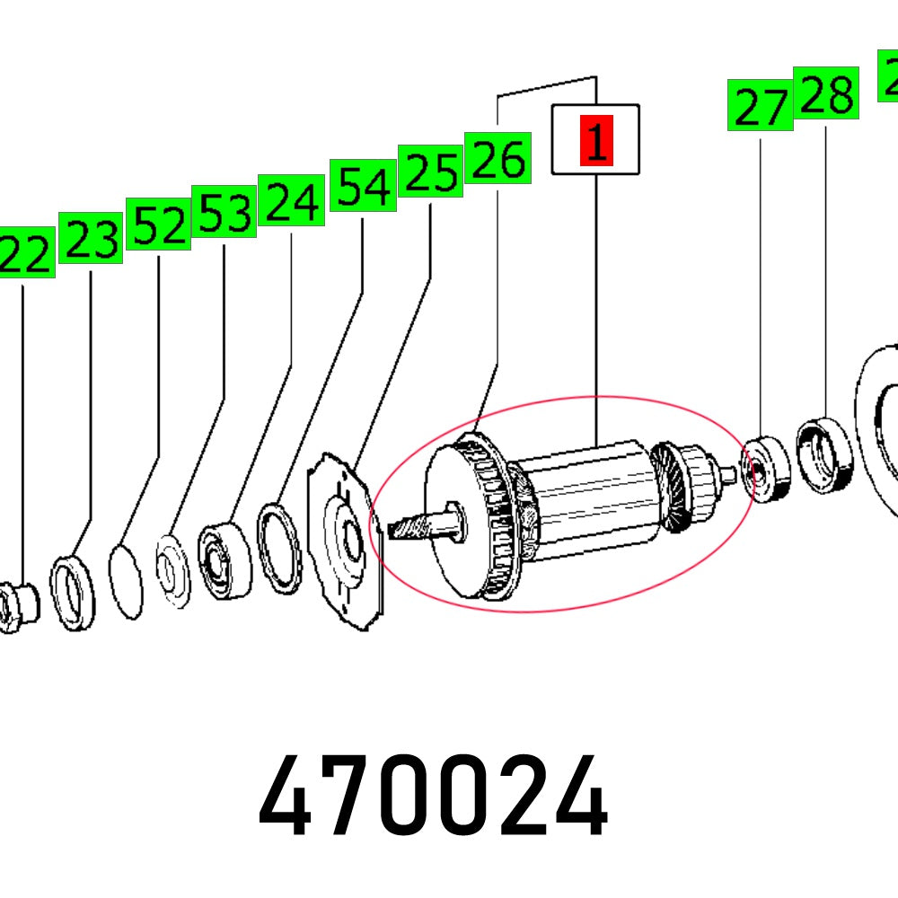 Armature (240 V) Pollux 180 E 317.675 230 V