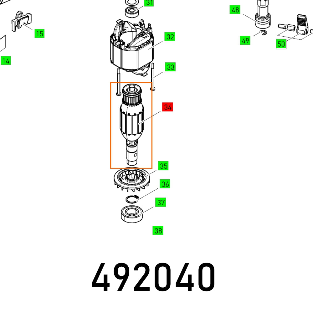 Armature 230 V Of 1010 Ebq 230 V Et Bg