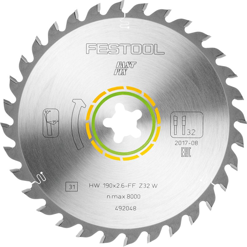 Saw Blade Hw 190 X2,6 Ff W32