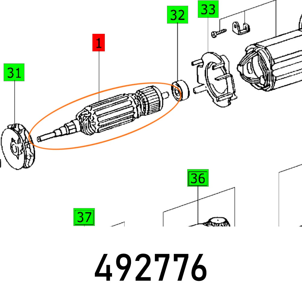 Armature Compl. Tx93 E 230 V Et Bg