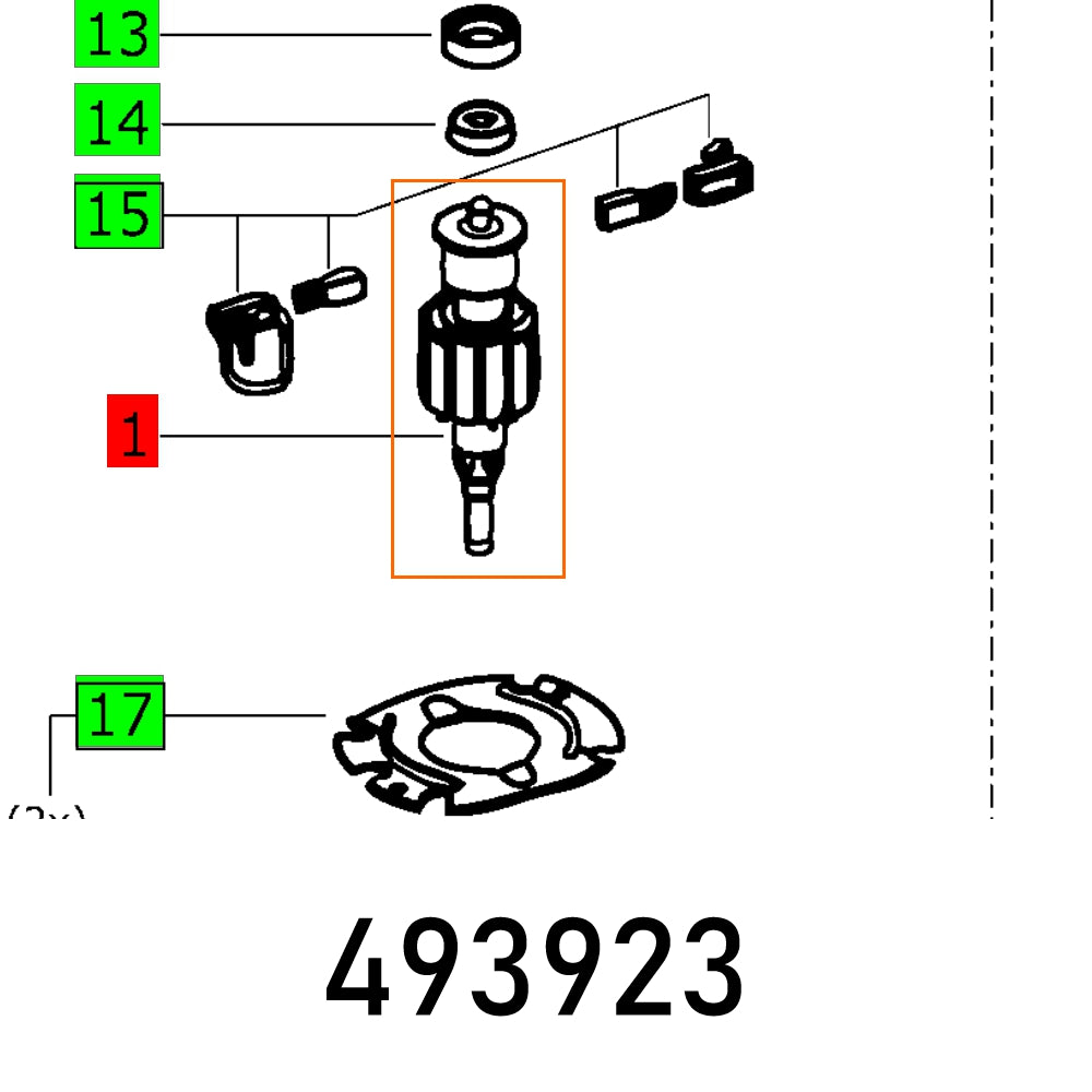 Armature Compl. Dts 400 Et Bg 230 V