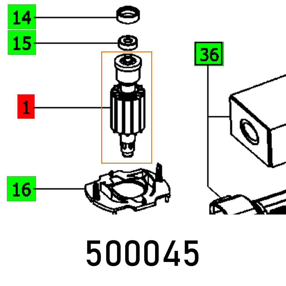 Armature Es150 5 E 230 240 V Et Bg