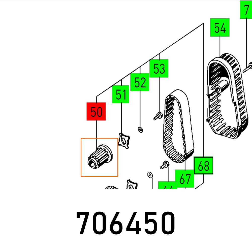 Toothed Belt Pu 19 Teeth 5 Mr