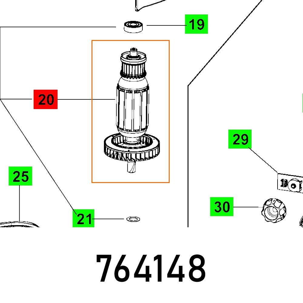 Armature Mxp 1200 230 V