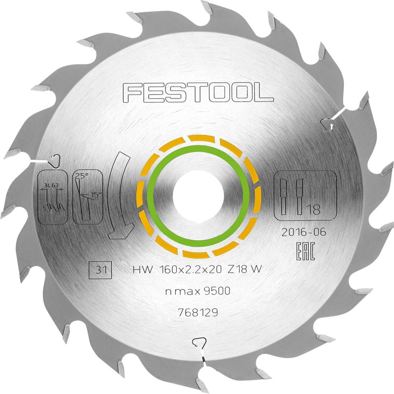 Saw Blade Hw 160 X2,2 X20 W18