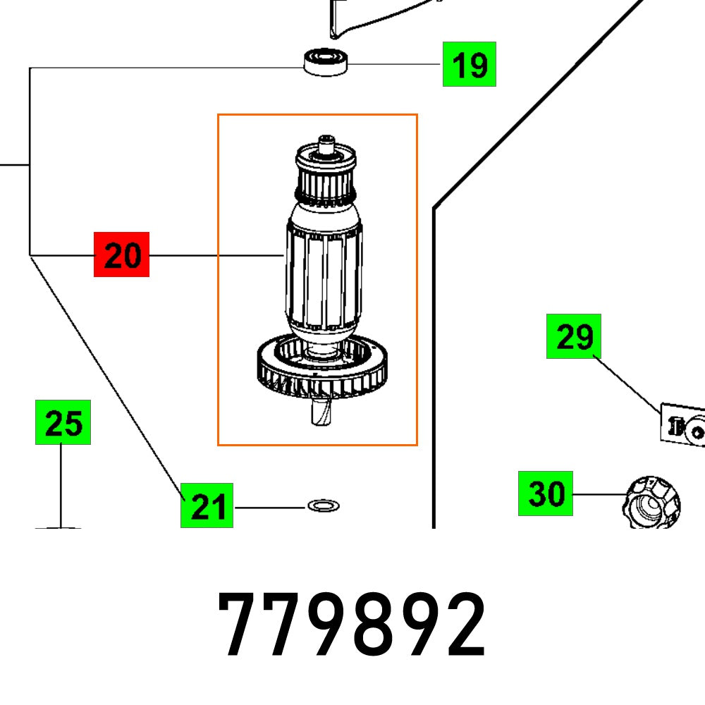 Armature Mxp 1000 230 V