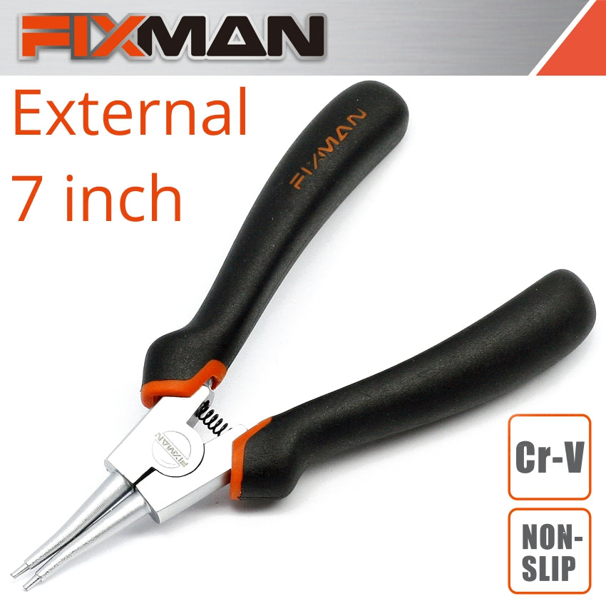 Fixman Straight External Circlip Pliers 7'/175 Mm