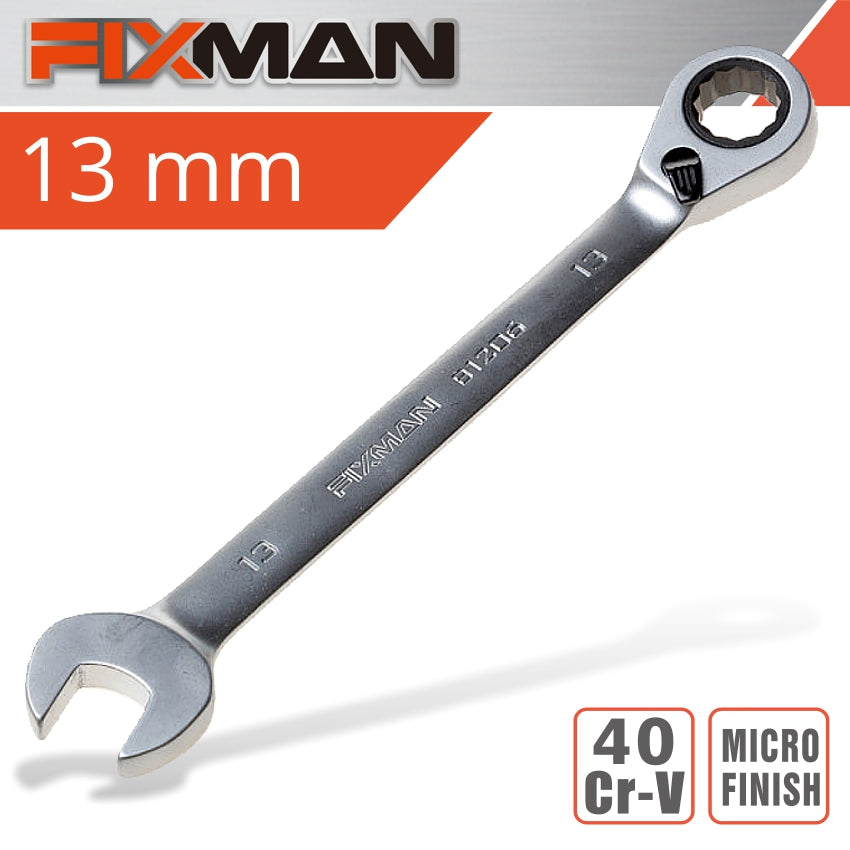 Fixman Reversible Combination Ratcheting Wrench 13 Mm