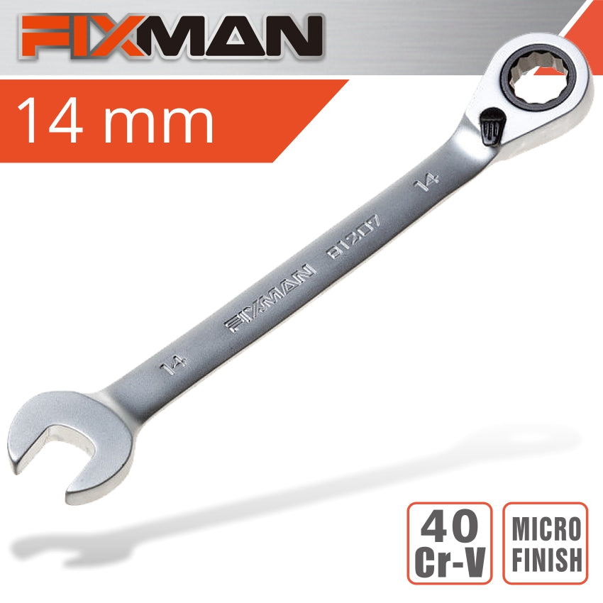 Fixman Reversible Combination Ratcheting Wrench 14 Mm