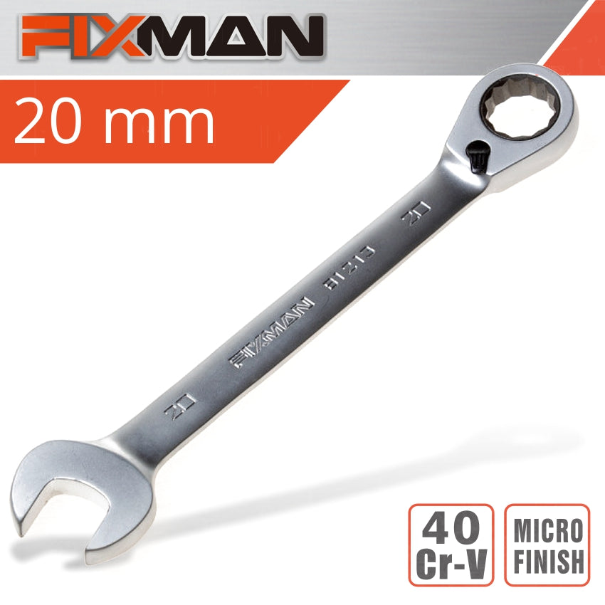 Fixman Reversible Combination Ratcheting Wrench 20 Mm