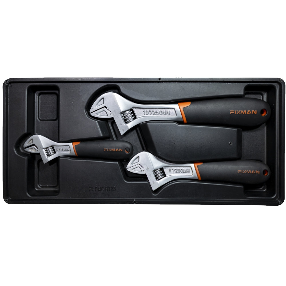 Fixman Tray 3 Piece Adjustable Wrench 6'8'10'