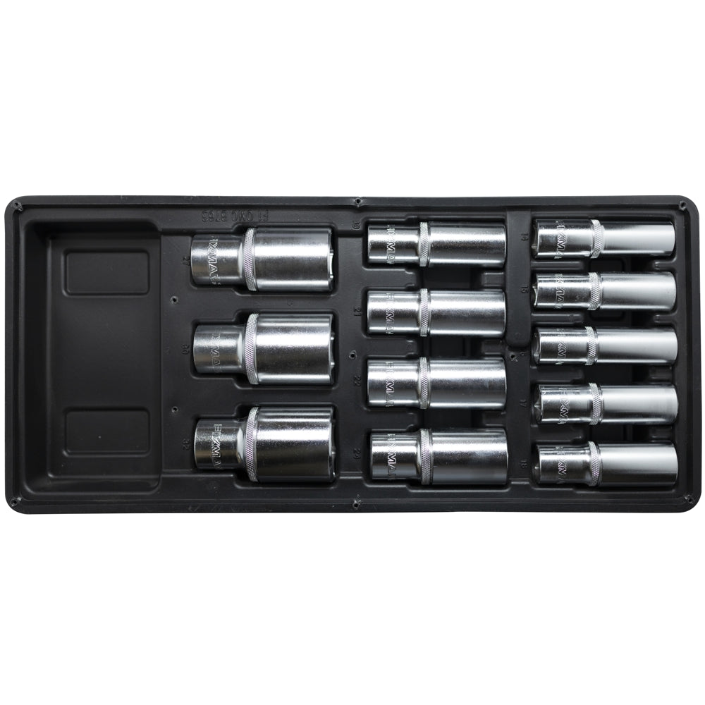 Fixman Tray 12 Piece 1/2' Drive Deep Sockets