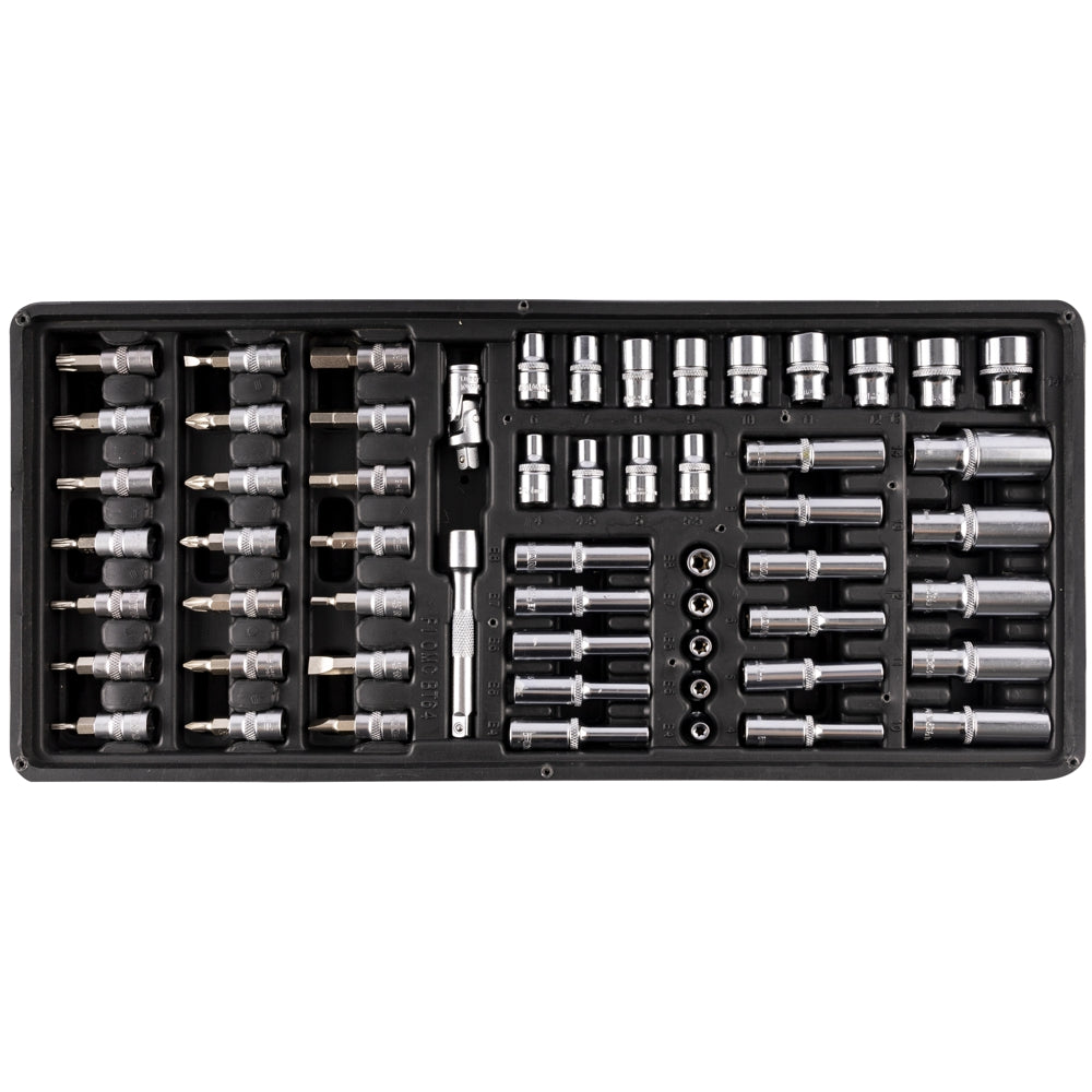 Fixman Tray 57 Piece 1/4' Drive Sockets And Accessories