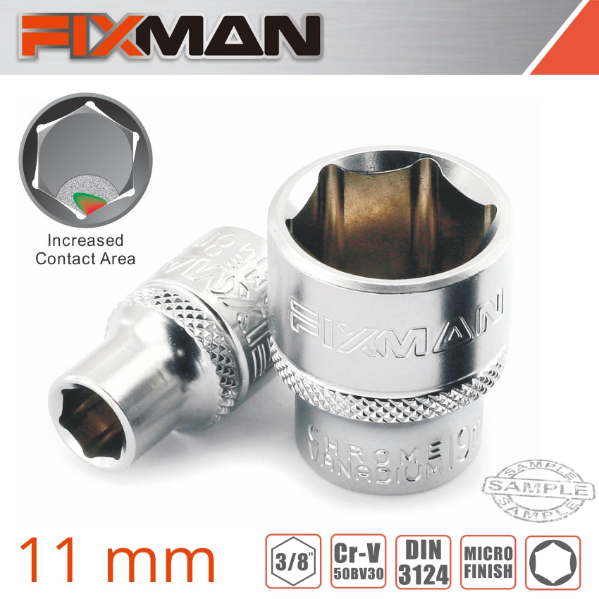 Fixman 3/8' Drive Hex Socket 11 Mm