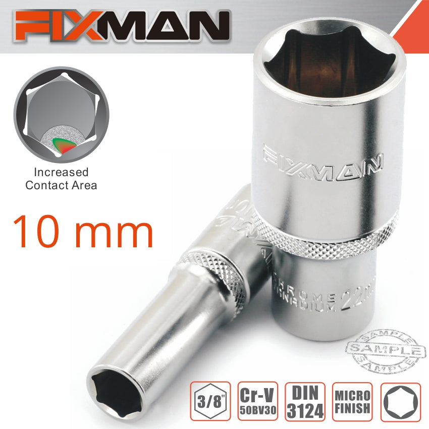 Fixman 3/8' Dr Deep Socket 10 Mm