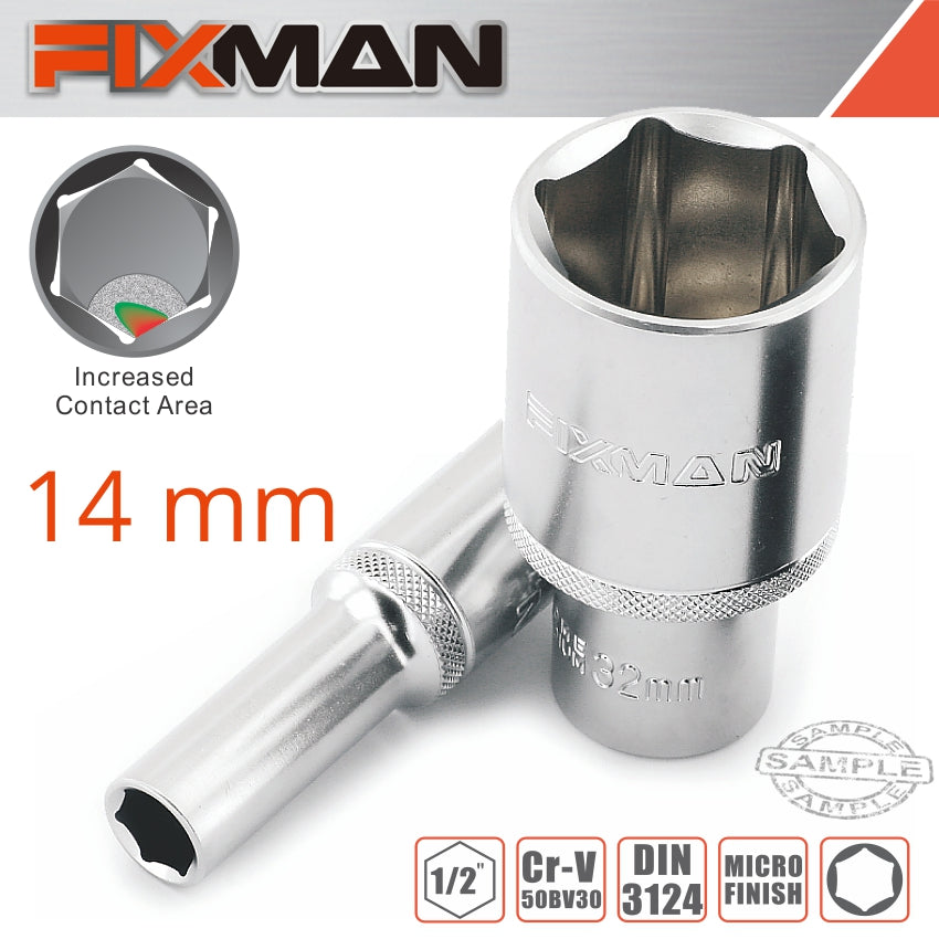 Fixman 1/2' Dr Deep Socket 14 Mm