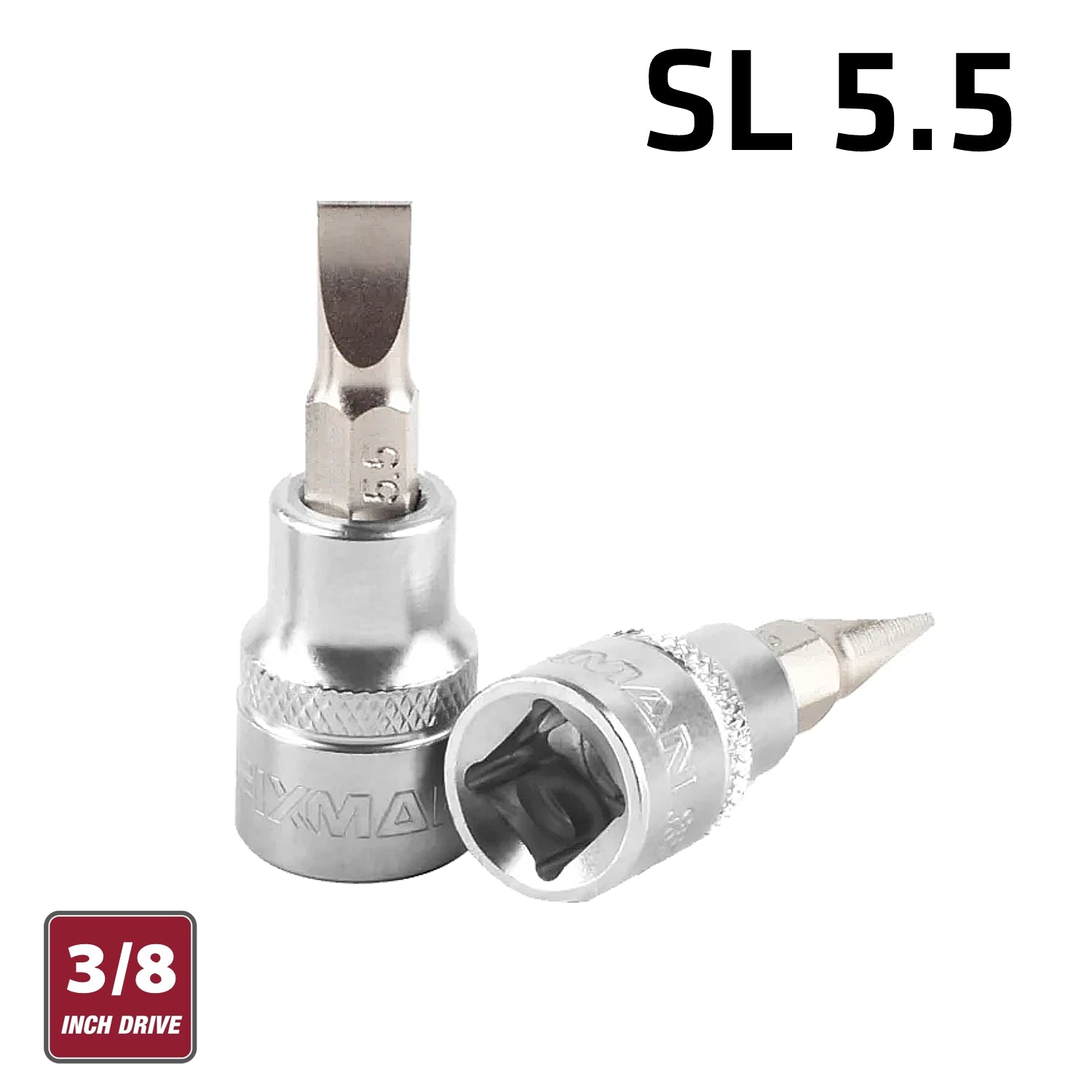 Fixman 3/8' Dr.Bit Socket Sl5.5 Slotted Screwdriver Bit