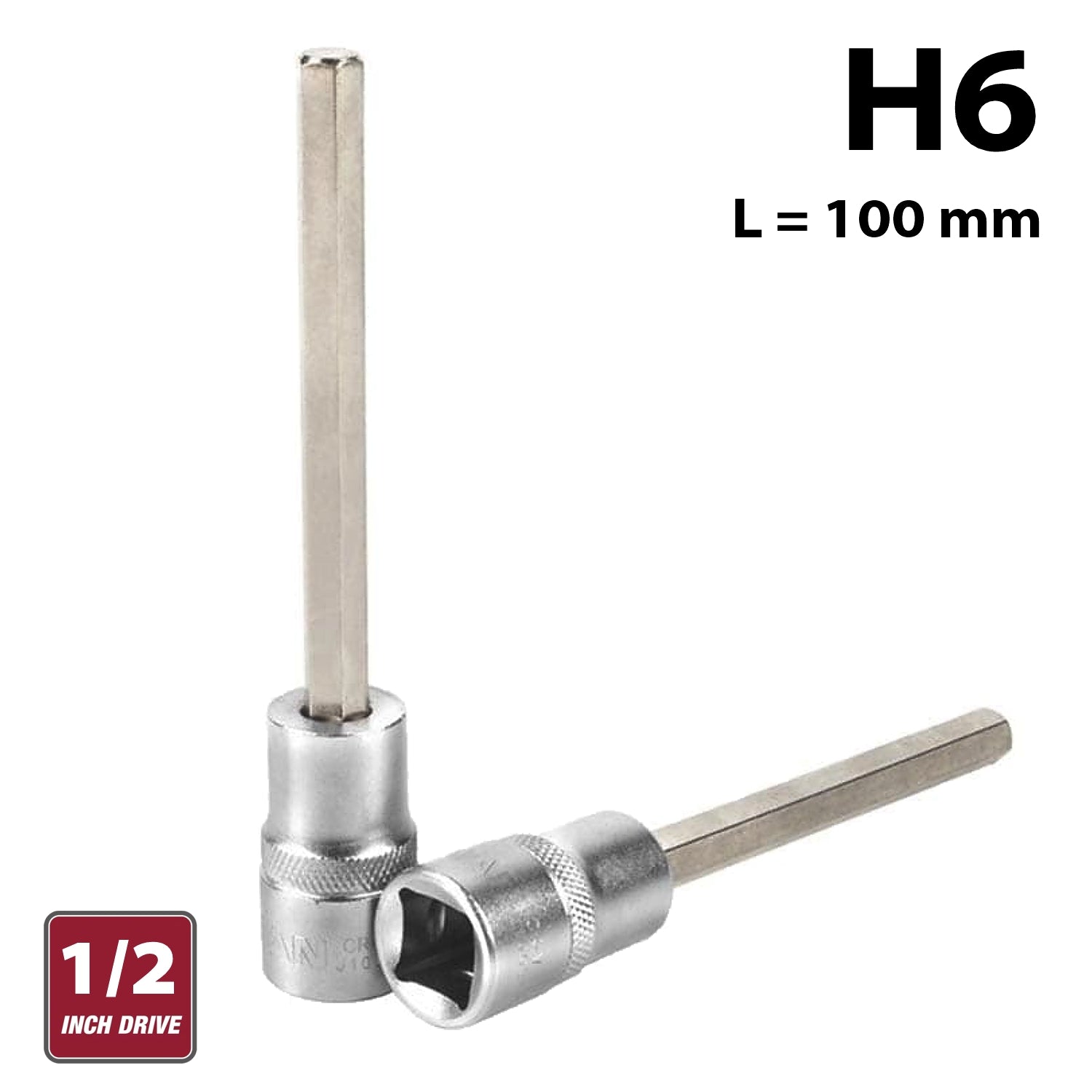 Fixman 1/2' Dr. 6 X 100 Mm Hex Allen Bit Socket H6