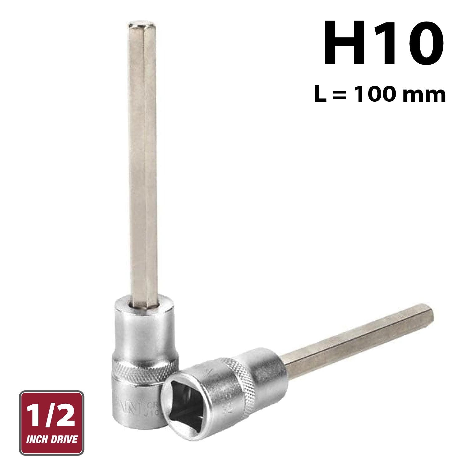 Fixman 1/2' Dr. 10 X 100 Mm Hex Allen Bit Socket H10