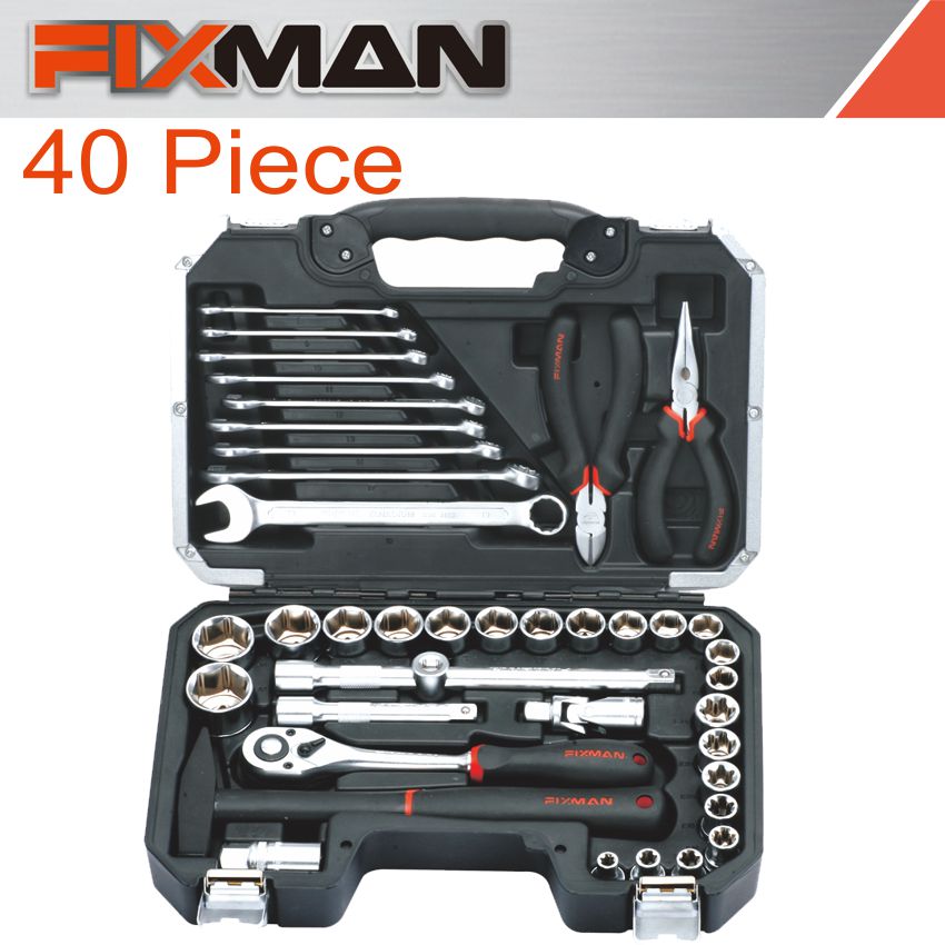 Fixman Socket Tool Set 40 Pc 1/2' Drive