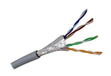 Cat6 Ftp Ethernet Cable Cca 8 C Solid Grey Debulk H726 Ftps Gy