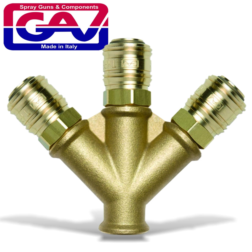 Brass Quick Coupler Three Way3 8 F