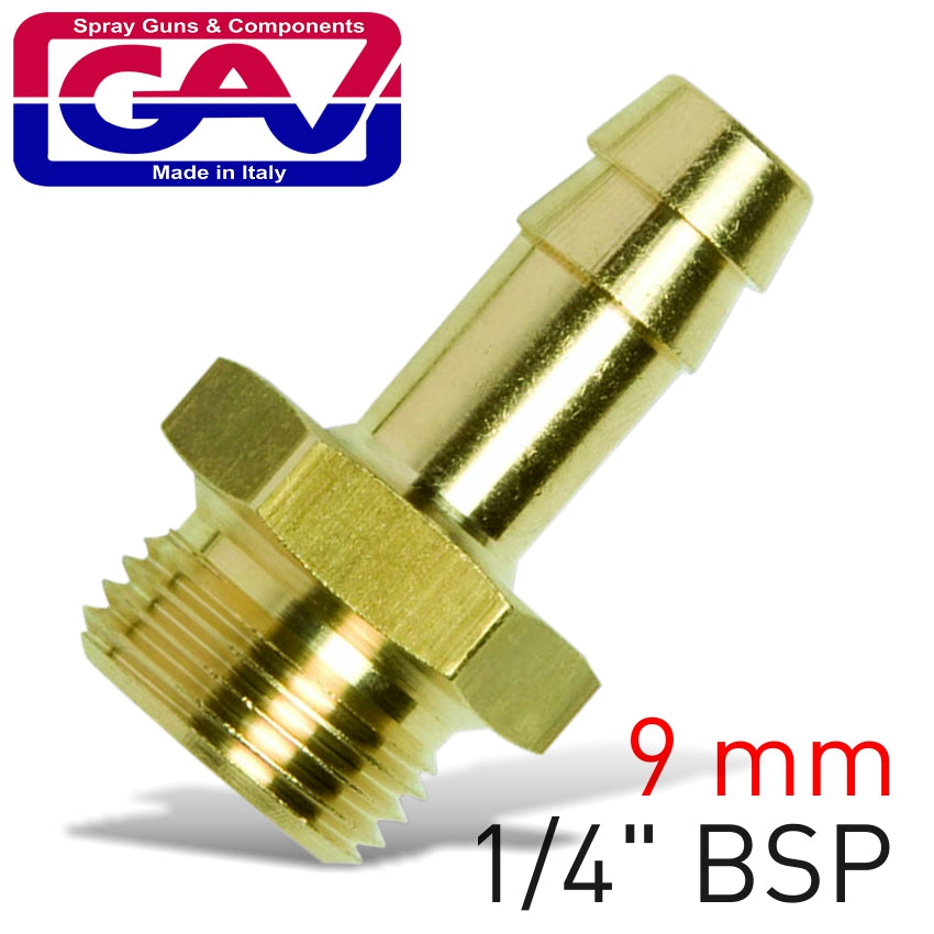 Brass Hose Tail 1 4 Mx 9 Mm