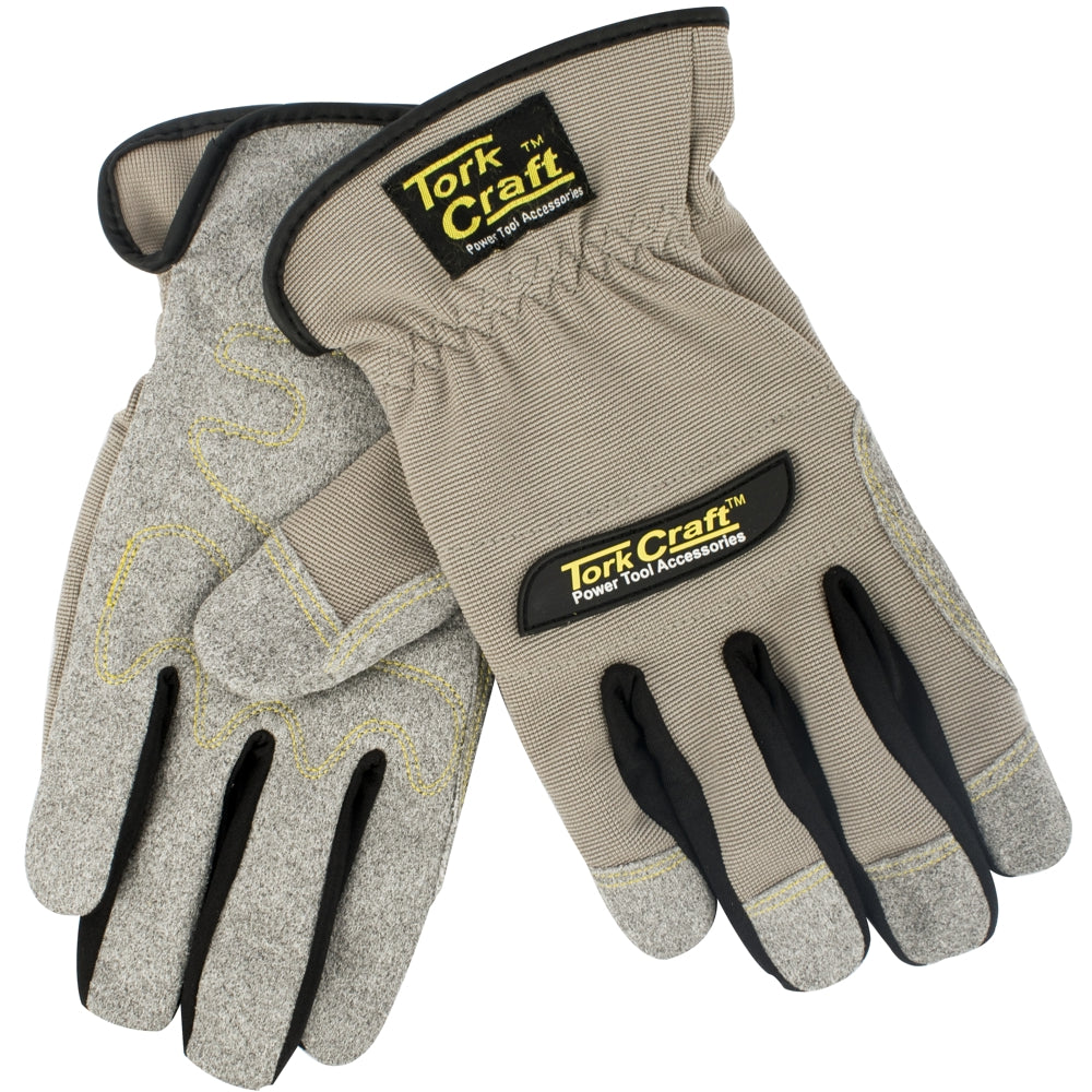 Mechanics Glove Medium Synthetic Leather Palm Spandex Back