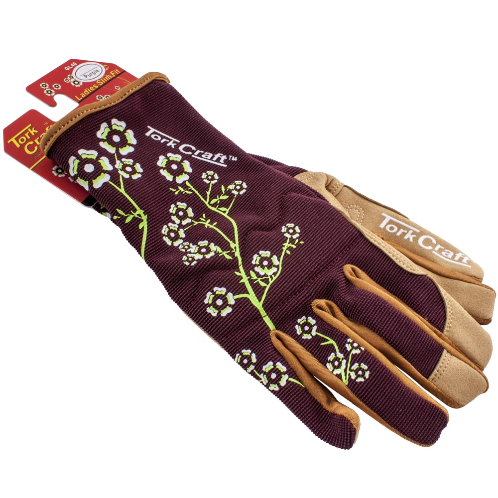 Ladies Slim Fit X Small Garden Gloves Maroon