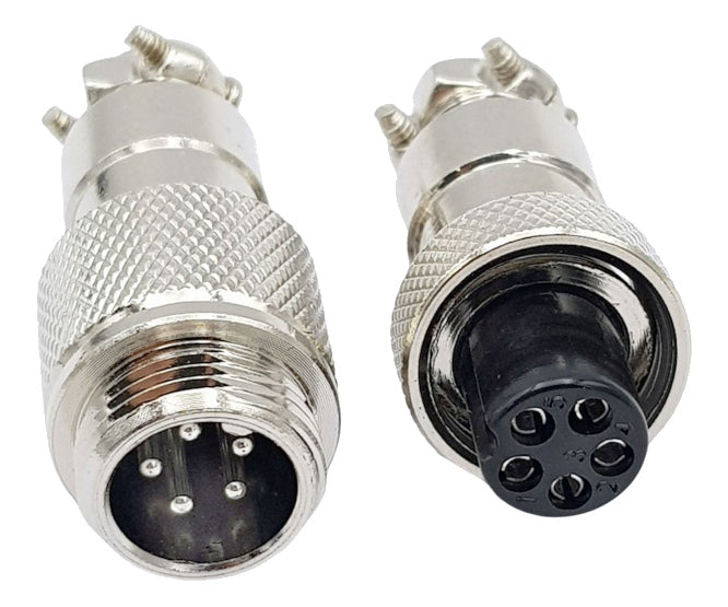 5 W 12mm Mini Mic Plug And Socket Connector Gx12 5 P