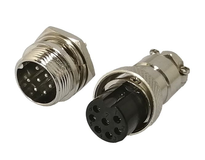 7 W 16mm Mic Plug And Socket / Connector Gx16 A 7 Ps