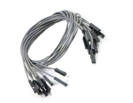 Jumper Lead 200mm Plug Plug Grey 10 P/Bag Me18 010 02 Pp Gy