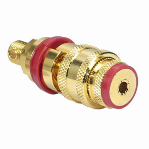 Banana Socket 4mm Red Gold Plated K2101 Rd