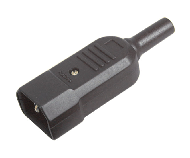 C14 Iec Plug In Line W/Sleeve K2416