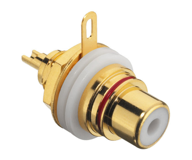 Rca Socket P/M Gold/Plated Red K29487 Red