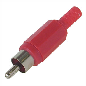 Plug Rca Str Red W/Sleeve K312 A Rd