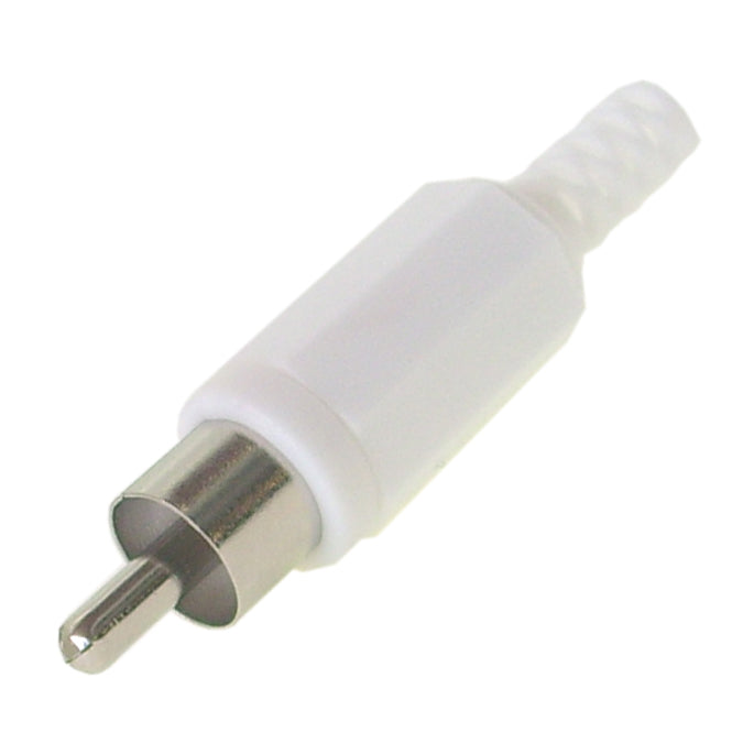 Plug Rca Str White W/Sleeve K312 A White