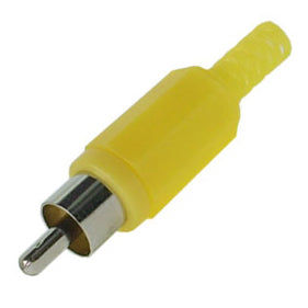 Plug Rca Str Yellow W/Sleeve K312 A Yl