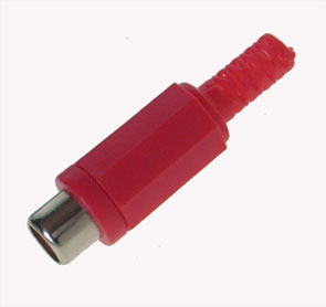 Socket Rca I/L Red W/Sleeve K366 A Rd