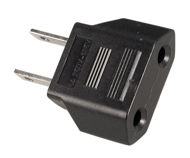 Mains Adaptor 2 Pin Flat Pins To Round Socket K37671